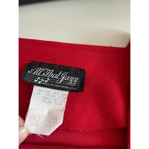 All that Jazz Vintage Red Holiday Mini Dress Gold Buttons - Size Medium - Picture 10 of 10